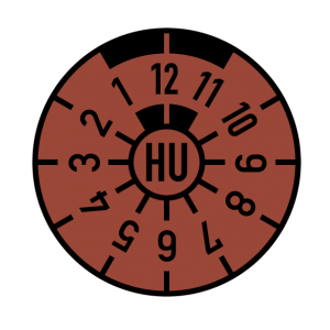 HU-Plakette Braun